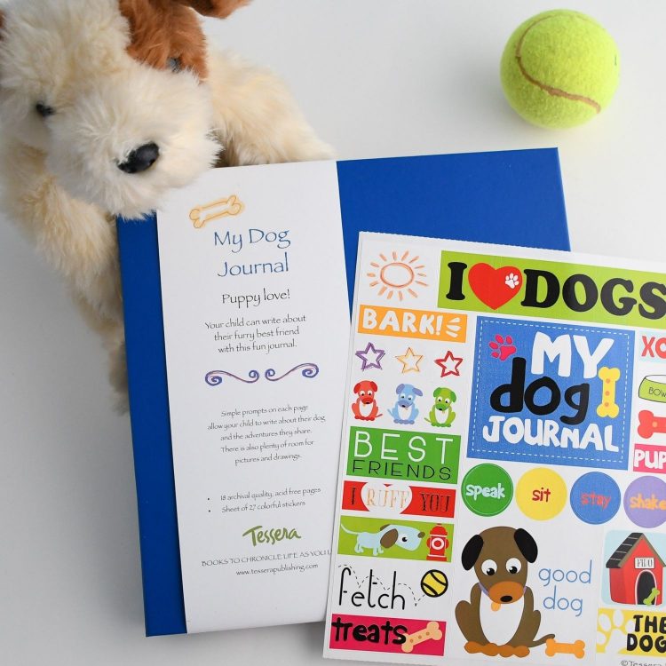 Kids Prompted I Love My Dog Journal with sticker sheet included