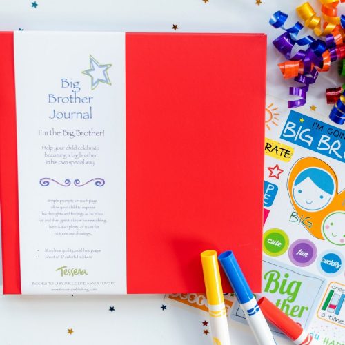I'm Going To Be A Big Brother Prompted Kids Journal with sticker sheet included