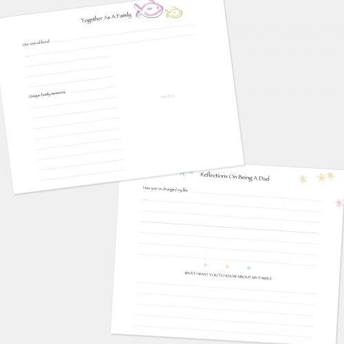single dad pages for Tessera's Baby Memory Book