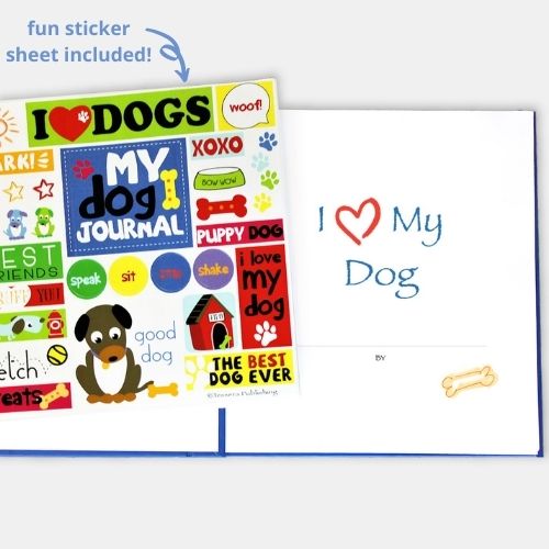 fun sticker sheet included i love my dog prompted kids journal