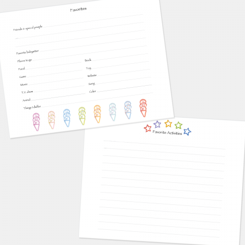 Years 4-6 Pages for Tessera's Baby Memory Book