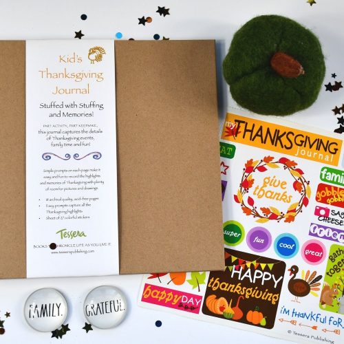 Kids Thanksgiving prompted Journal with sticker sheet included