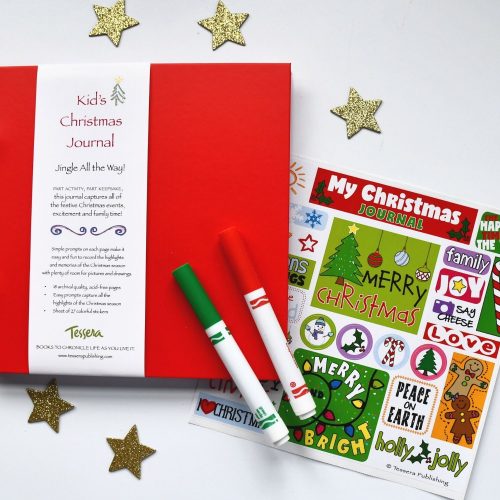 Prompted Christmas Kids Journal with sticker sheet included