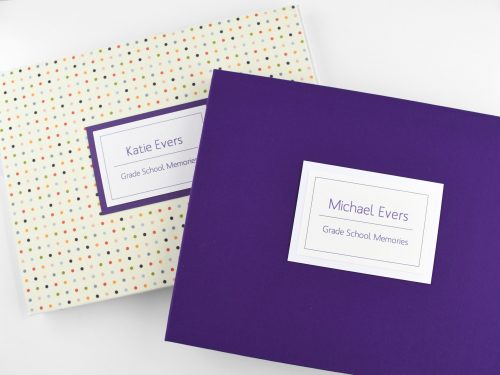 Grade School Memory Book featuring purple cover