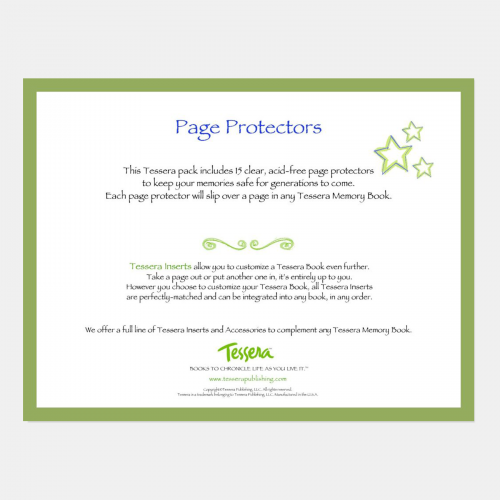 set of clear page protectors for memory books