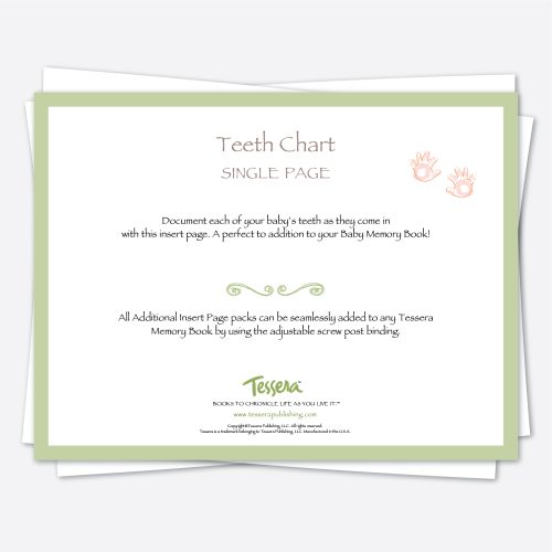 teeth chart for baby memory book