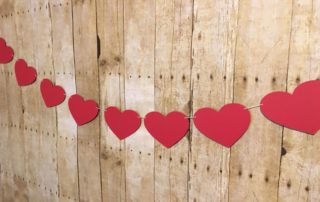 Red Valentine's Day Heart Banner