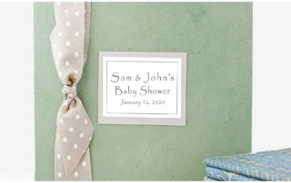 Baby Shower Guest and Memory Book with stacked covers