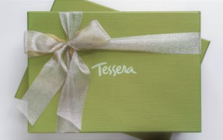 Green Tessera Gift Box with Ribbon - Wedding Gift Guide