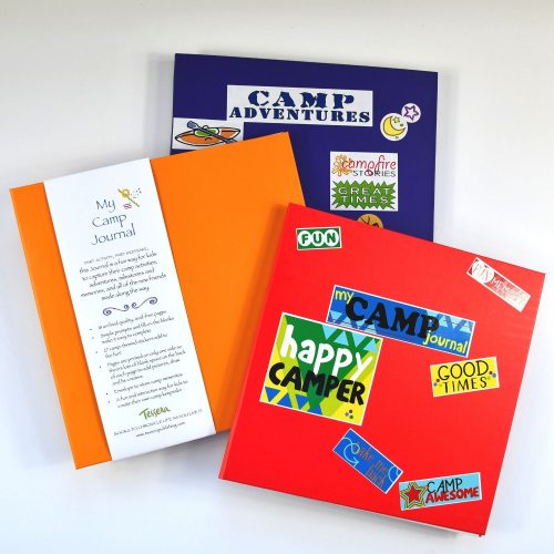 camp journal for kids with sticker sheet options