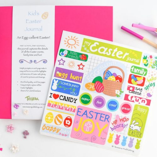 Kids Easter Journal Prompted Journal with Sticker sheet