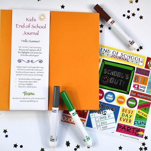 End of School Journal Prompted with sticker sheet