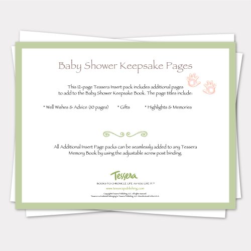 baby shower keepsake pages for tessera memory books