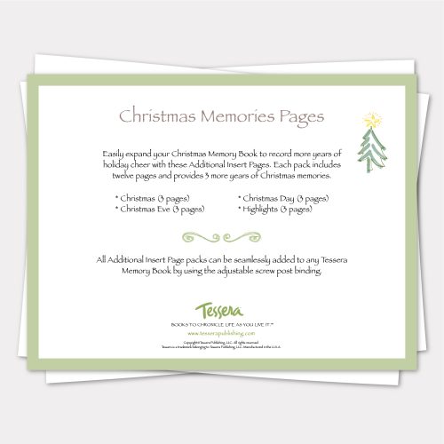 more christmas pages additional insert pages for tessera memory books