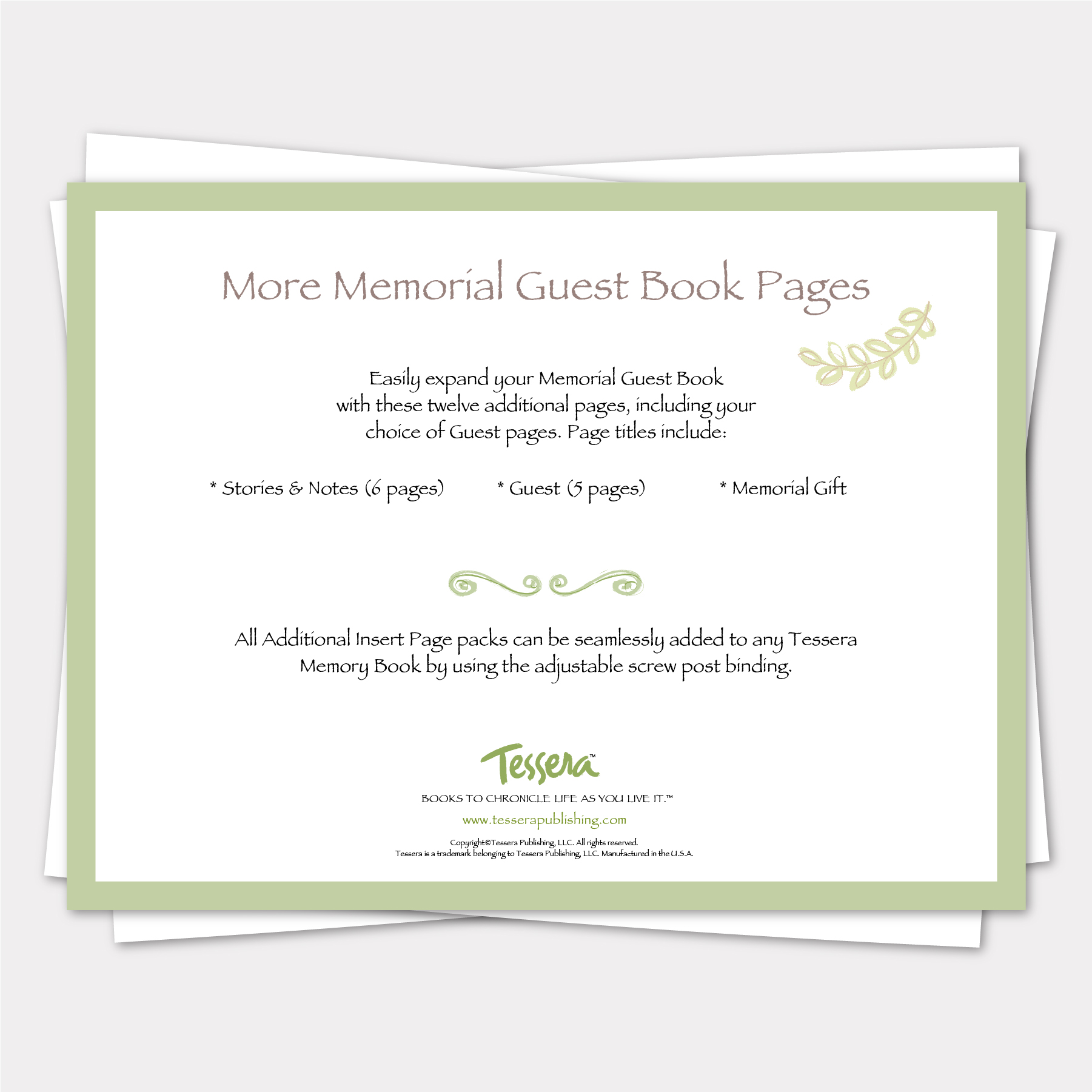 more memorial guest book pages for tessera memory books