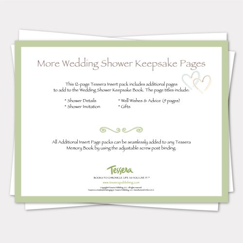 bridal shower pages for tessera memory books