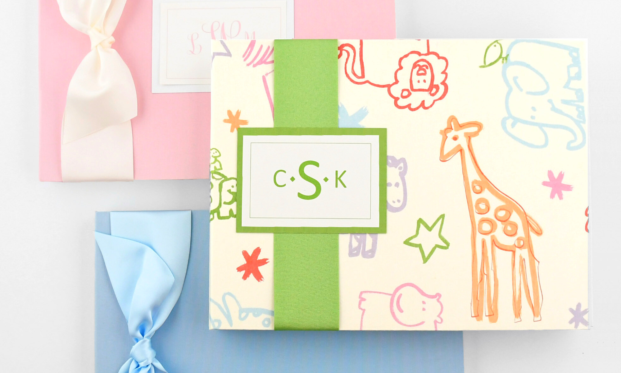 baby's first years memory book blog post photo featuring 3 personalization options
