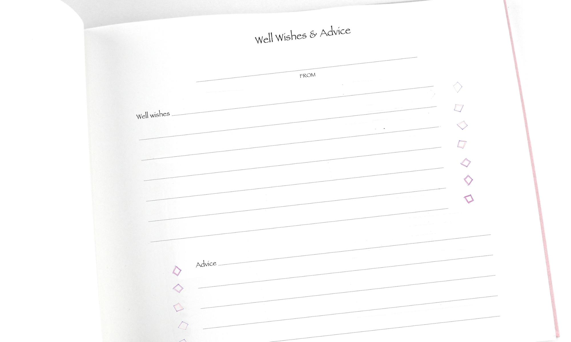 what to write in a baby shower book blog post cover photo featuring Tessera's Baby Shower Keepsake Book